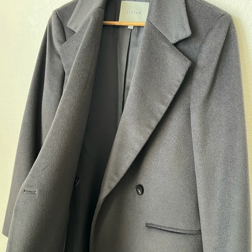 Jigsaw Wool Maxi City Coat in Charcoal - ASO Kate Middleton Royal - UK10/US6 - Picture 8 of 13
